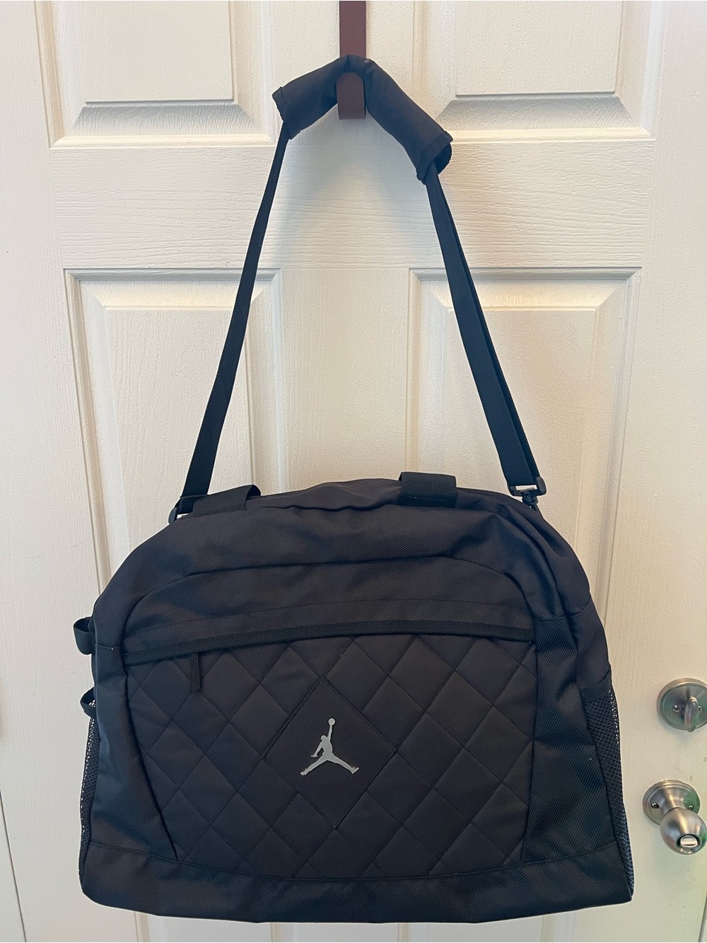 Jordan Black Duffel Crossbody Bag